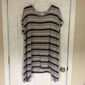 Black and Grey Striped Tunic